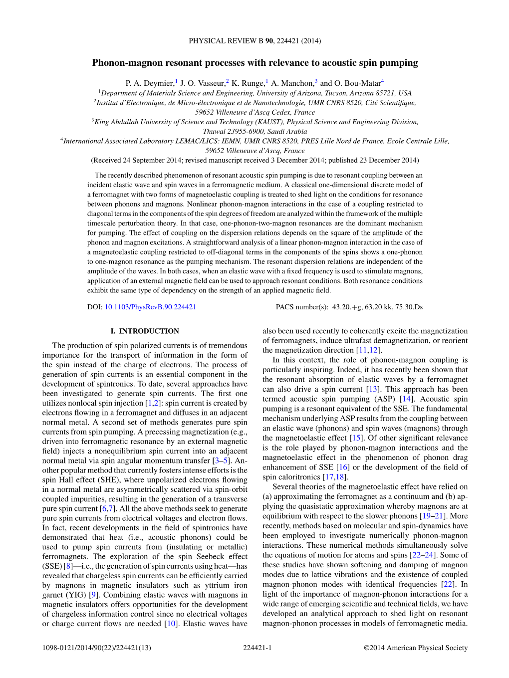 Phonon-Magnon Processes with Relevance to Acoustic Spin Pumping