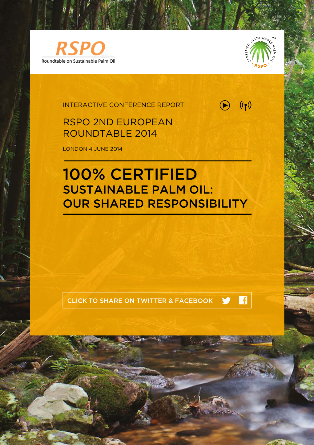 100% Certified Sustainable Palm Oil: Our Shared Responsibility