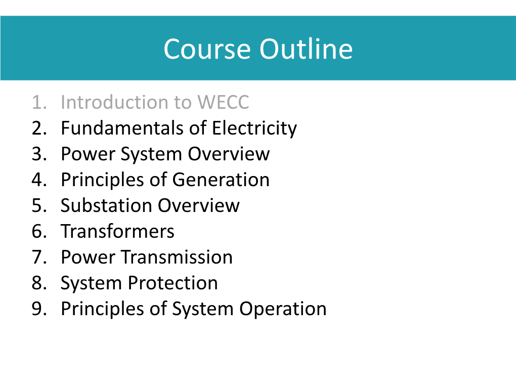 Module 2: Fundamentals of Electricity