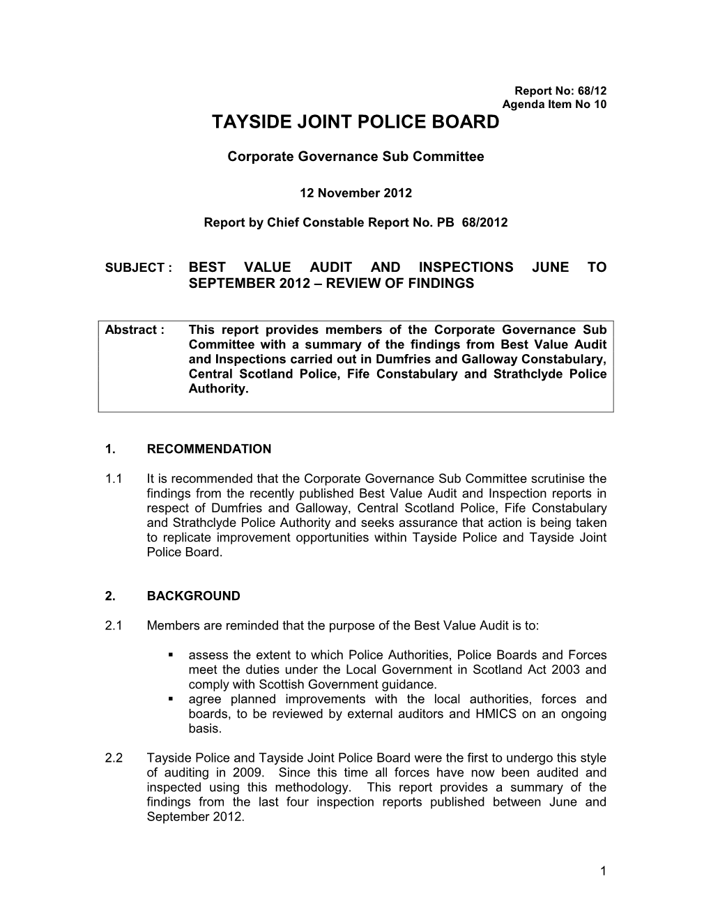 Tayside Joint Police Board