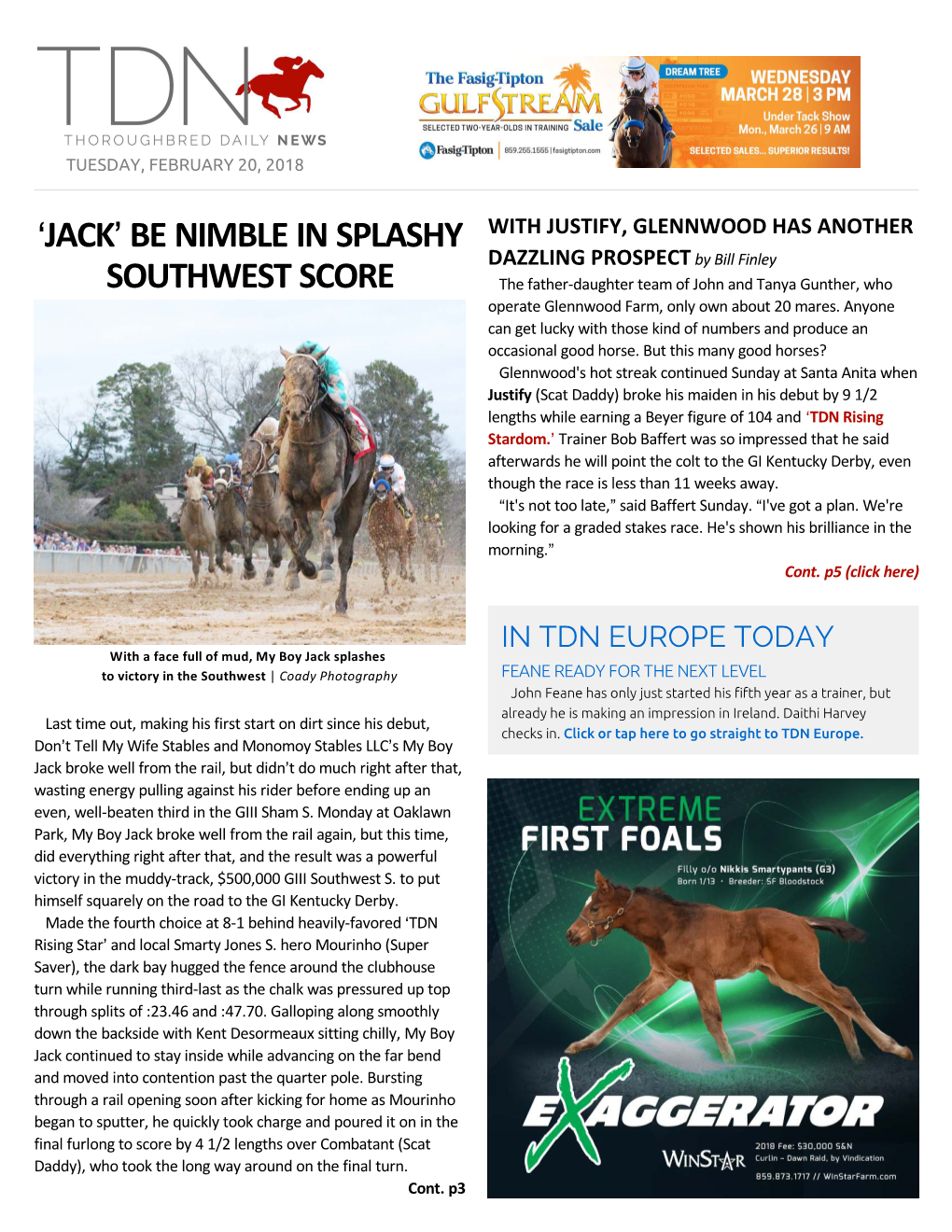 Jack= Be Nimble in Splashy Southwest Score