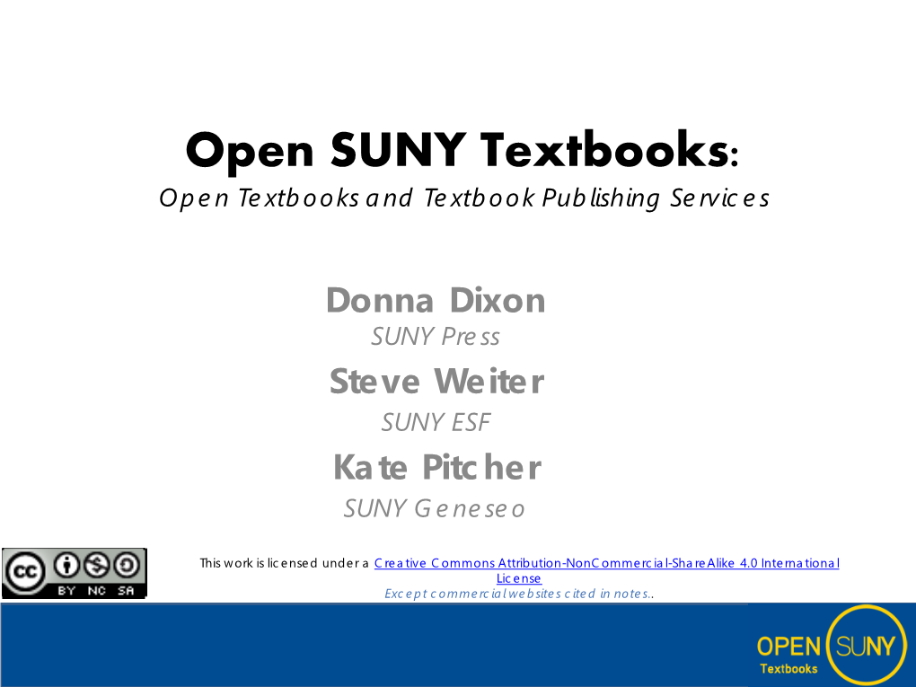 Open SUNY Textbooks: Open Textbooks and Textbook Publishing Services