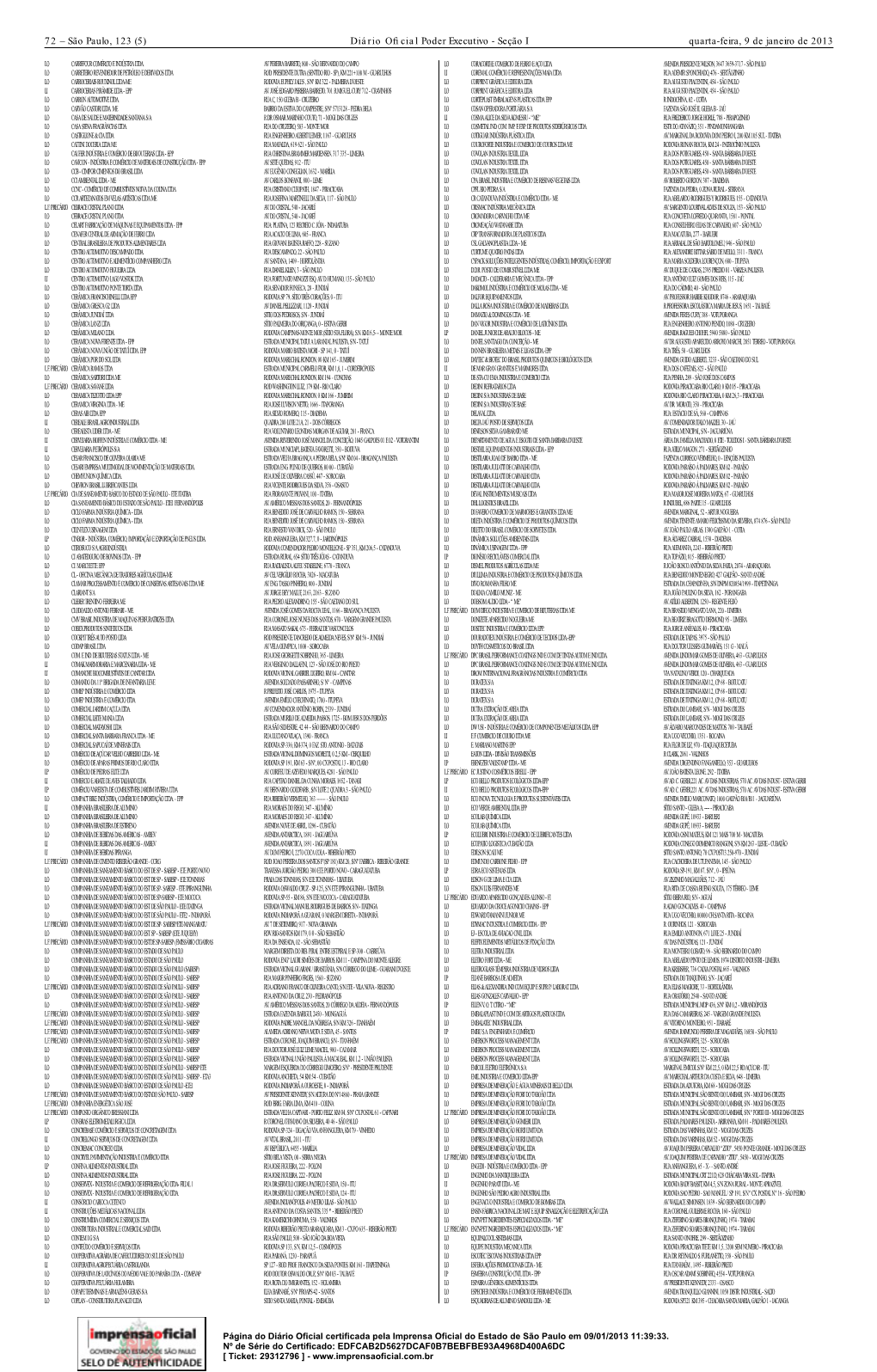 72 – São Paulo, 123 (5) Diário Oficial Poder Executivo