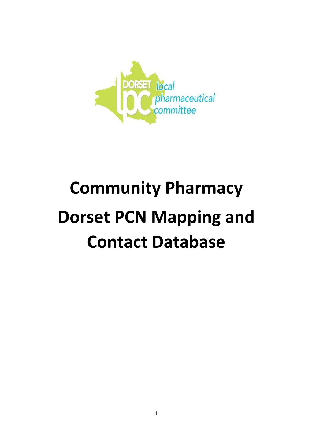 Community Pharmacy Dorset PCN Mapping and Contact Database