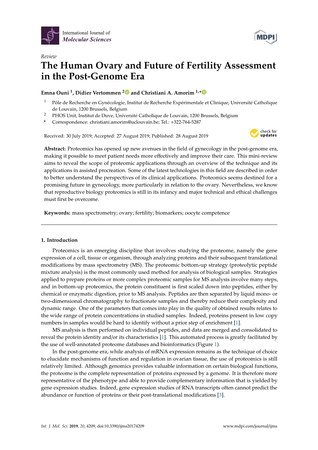 The Human Ovary and Future of Fertility Assessment in the Post-Genome Era