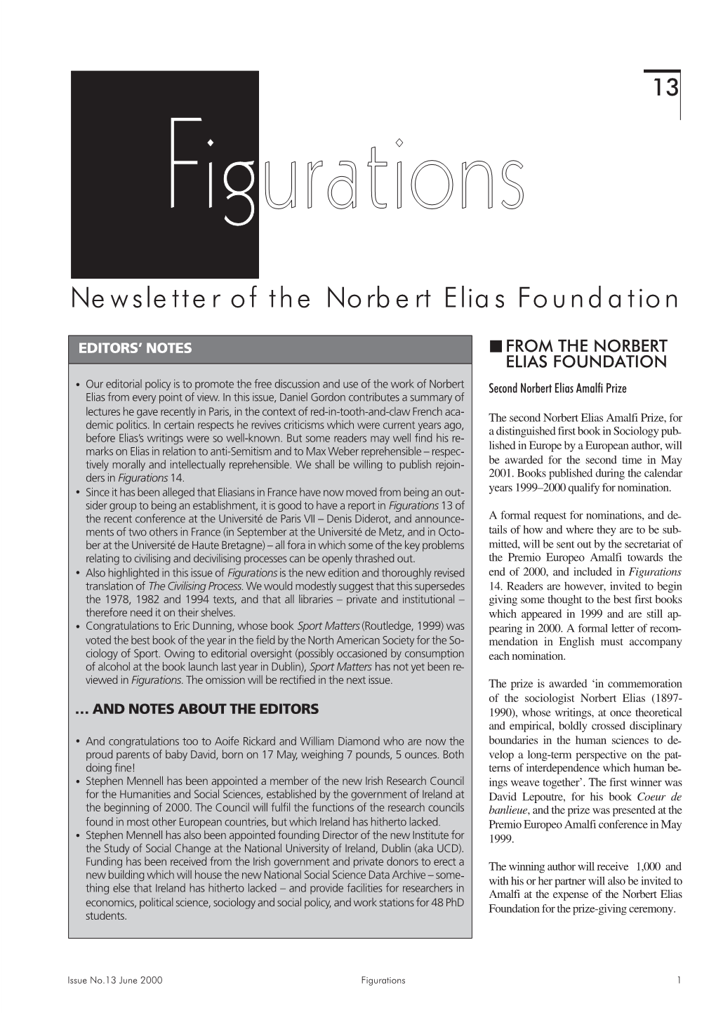 Newsletter of the Norbert Elias Foundation