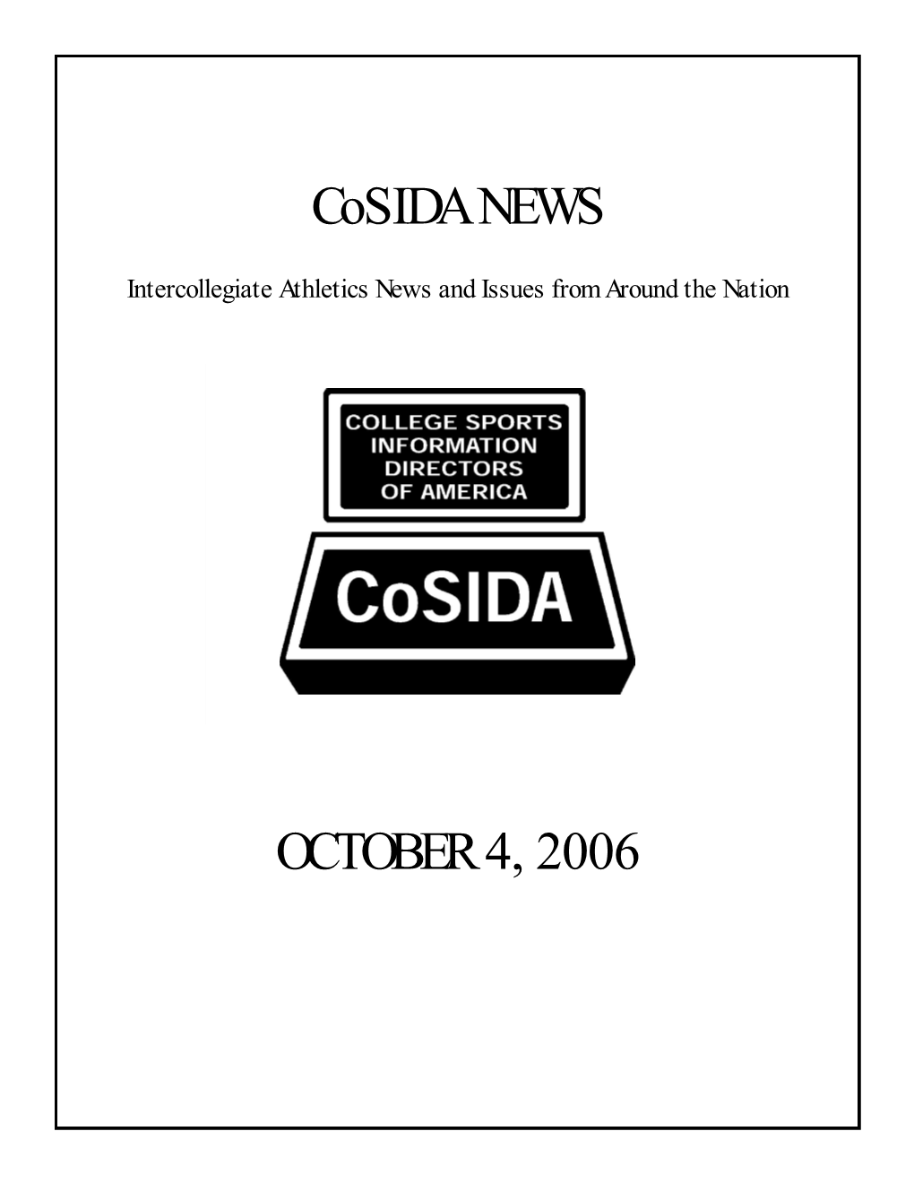 Cosida News Cover.Qxp