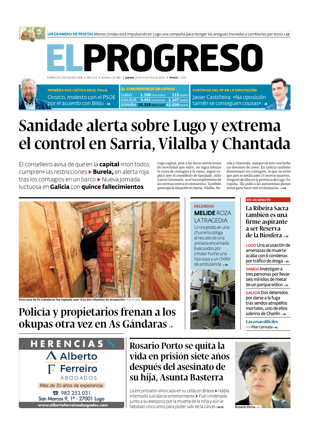 Sanidade Alerta Sobre Lugo Y Extrema El Control En Sarria, Vilalba Y Chantada
