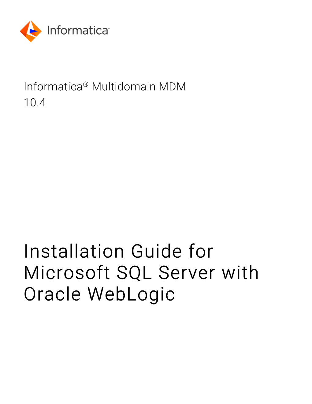 Installation Guide for Microsoft SQL Server With