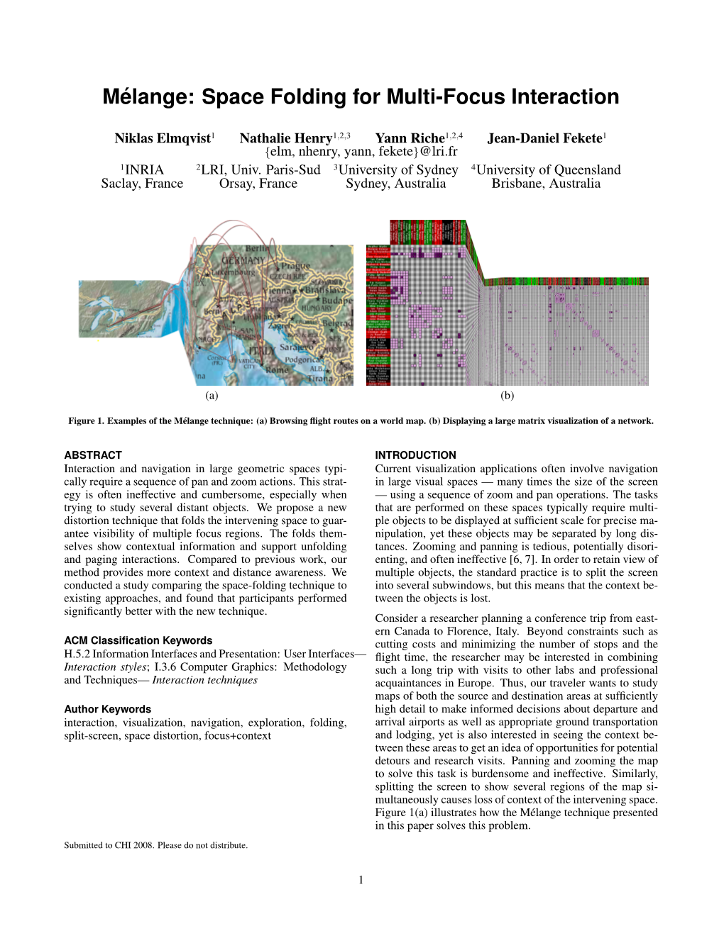 M´Elange: Space Folding for Multi-Focus Interaction