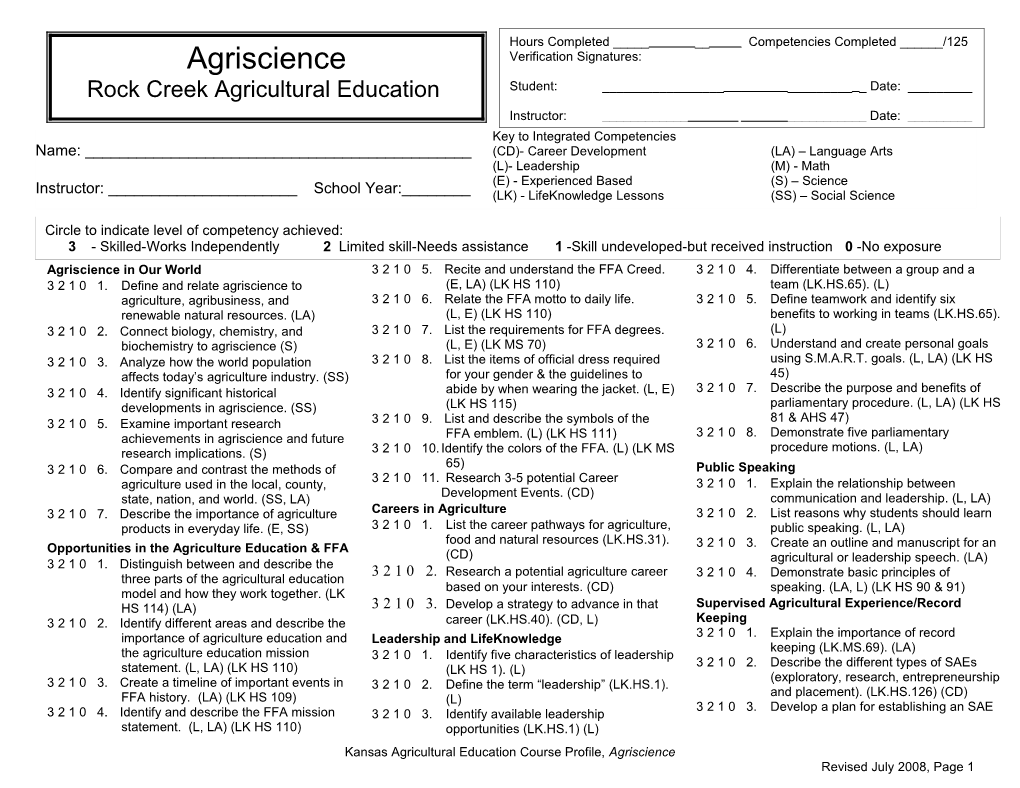 Agriscience in Our World