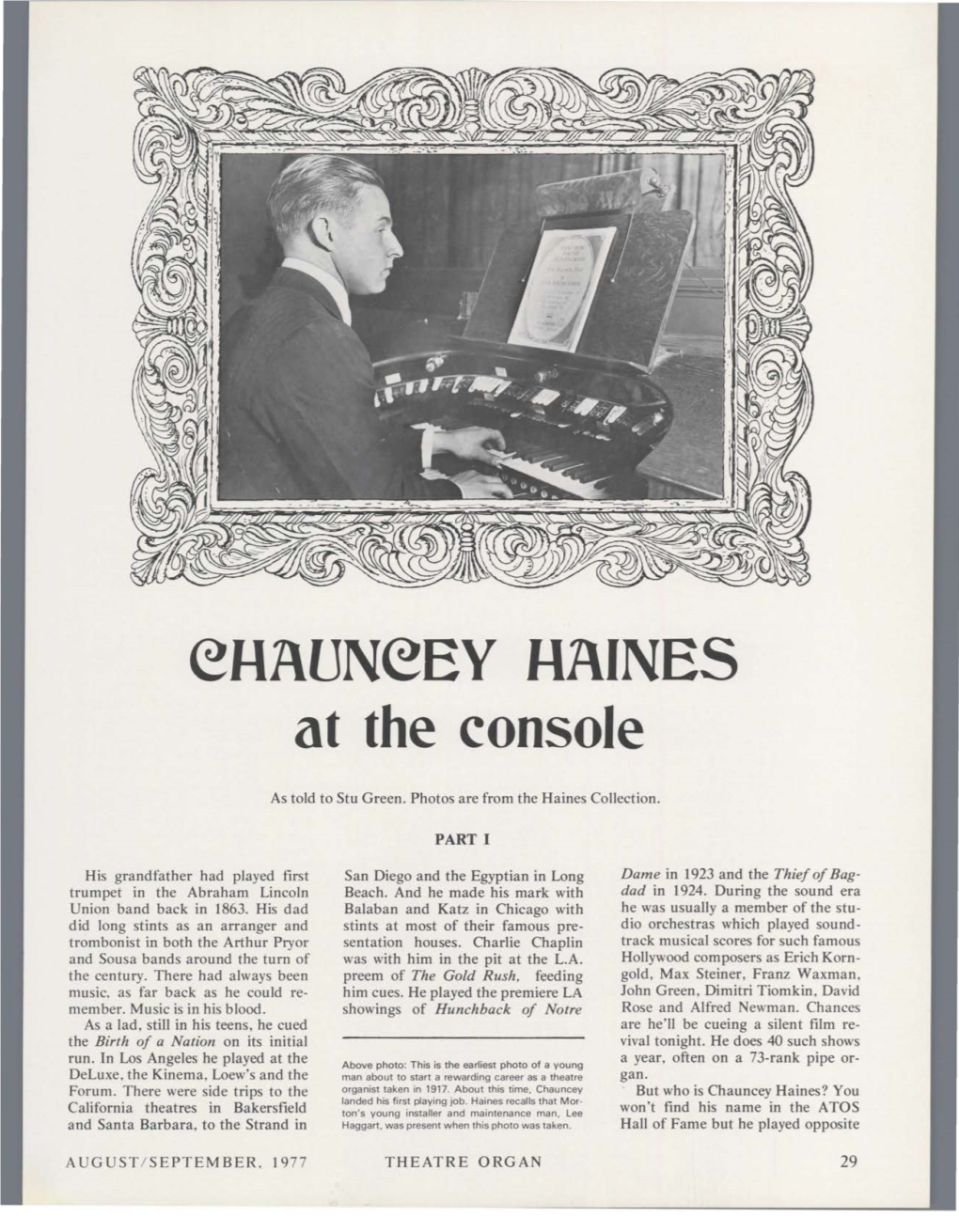 Ehaljneey HAINES at the Console