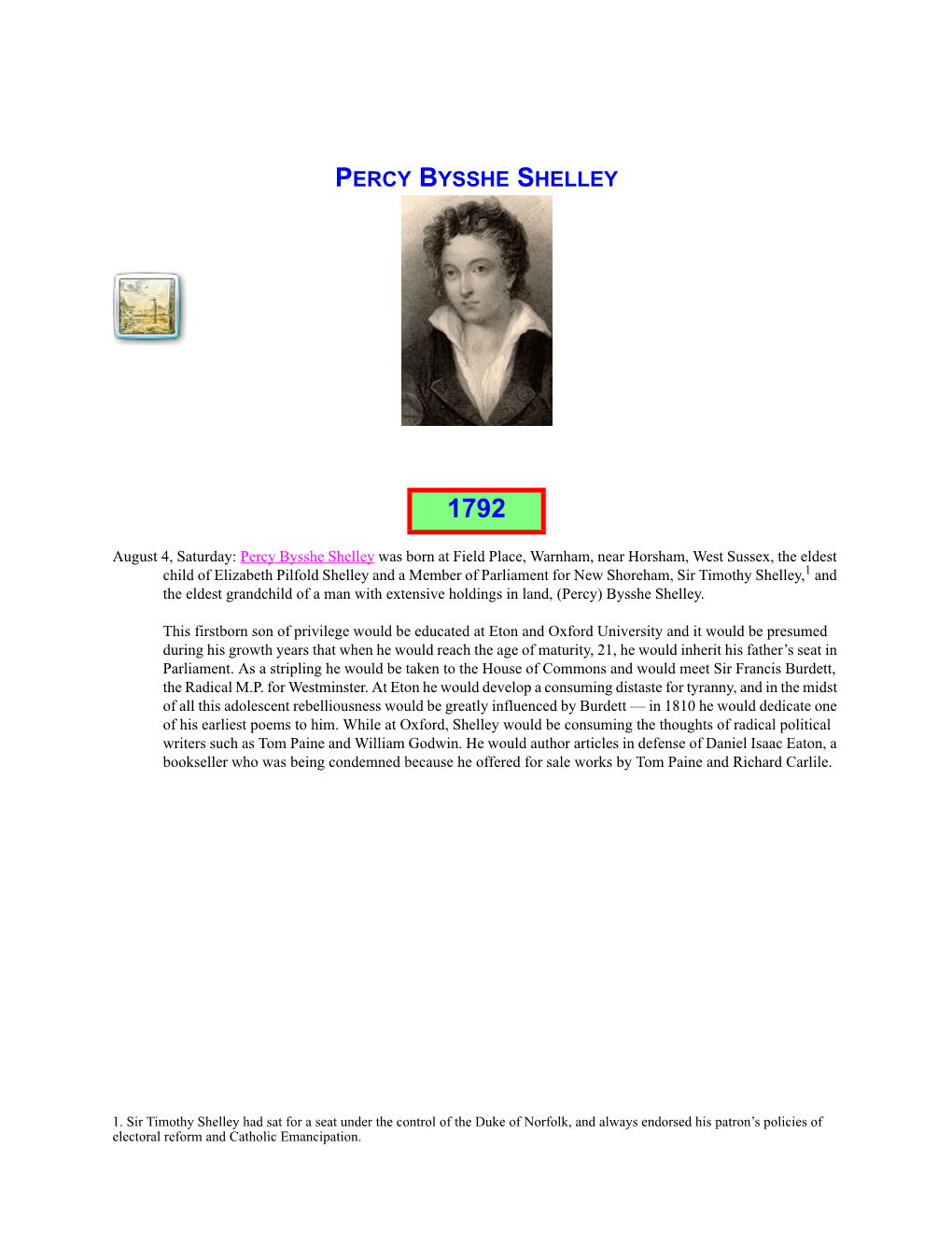 Percy Bysshe Shelley