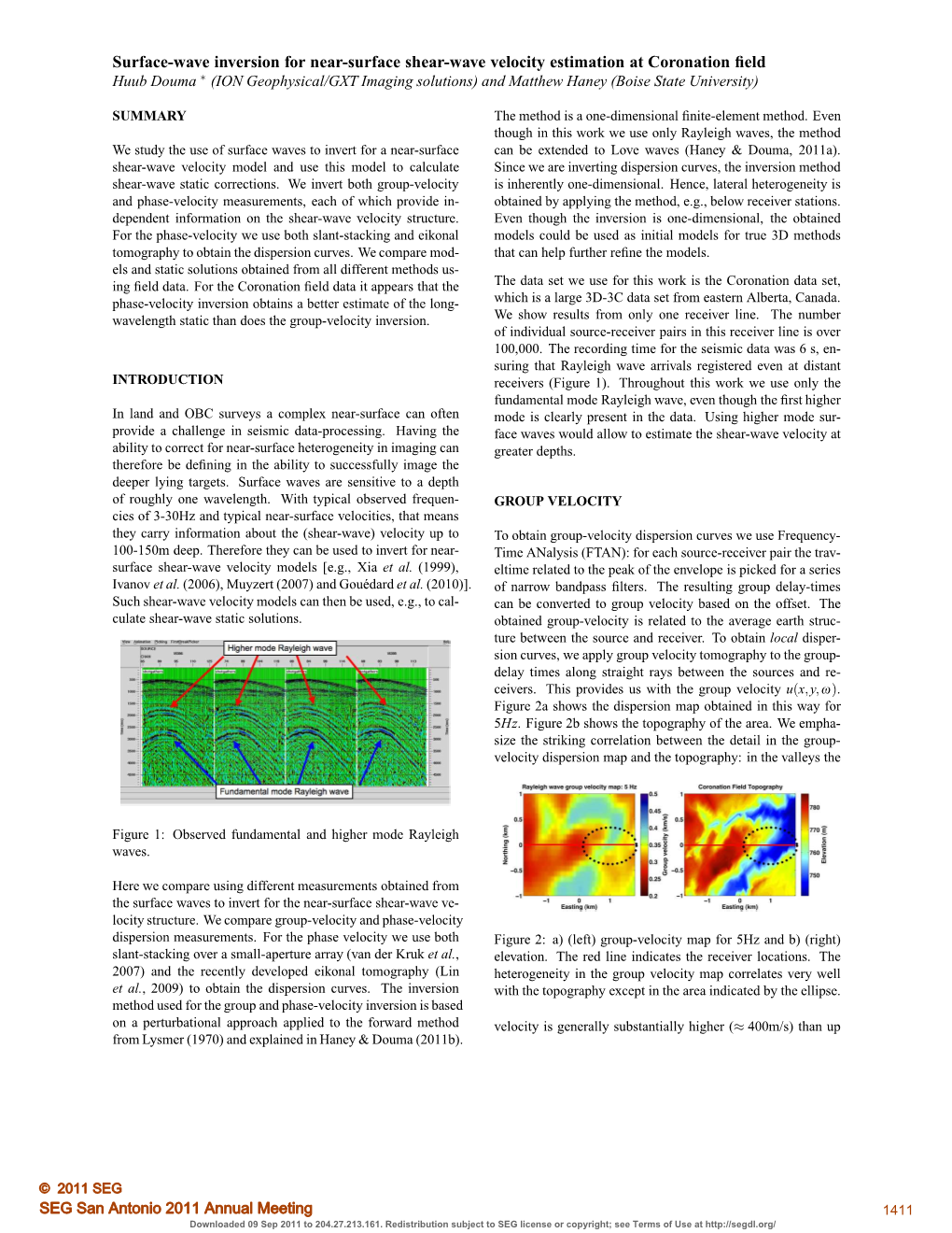 Surface-Wave Inversion for Near-Surface Shear-Wave Velocity