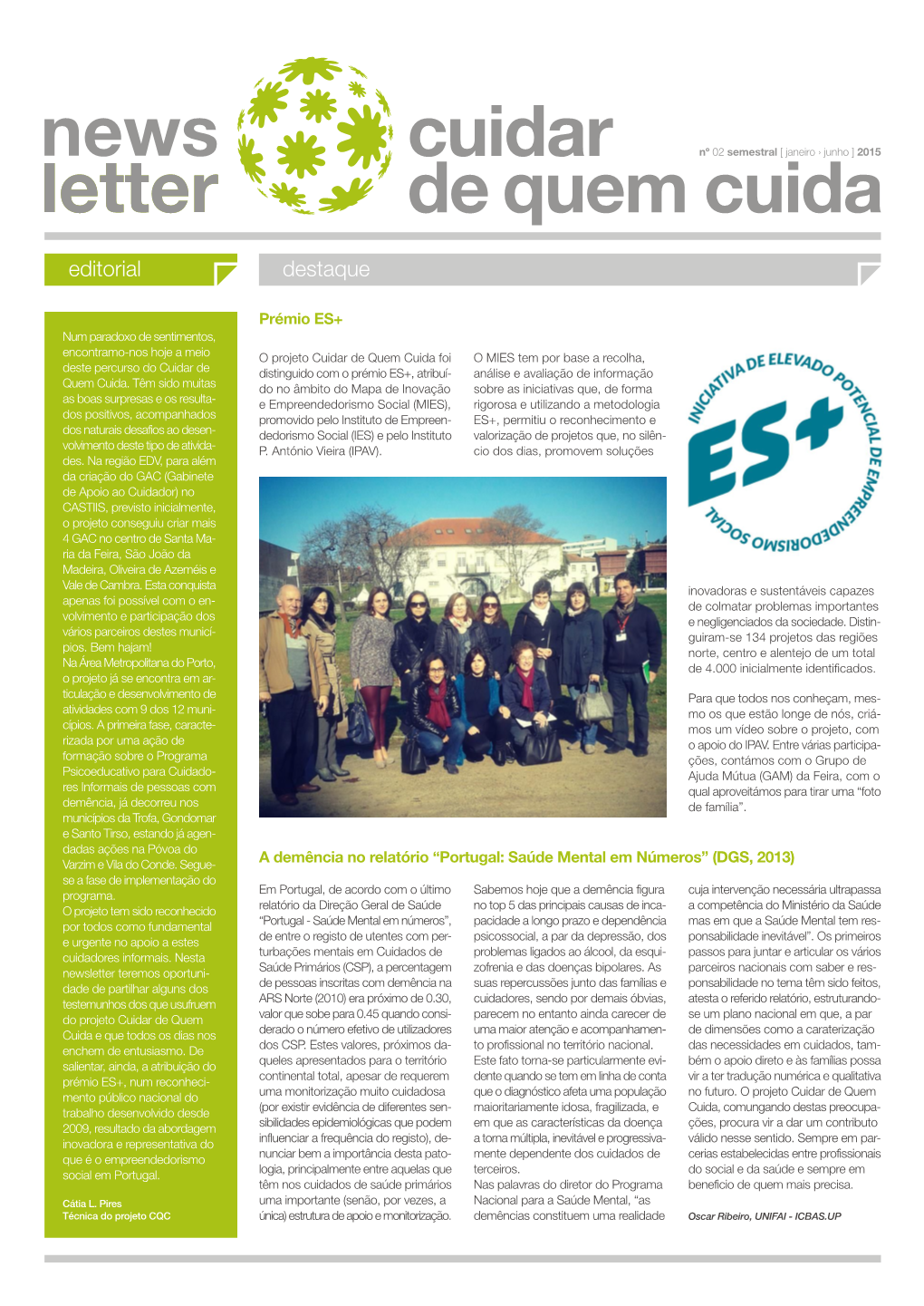 Newsletter 2 Cuidar De Quem Cuida