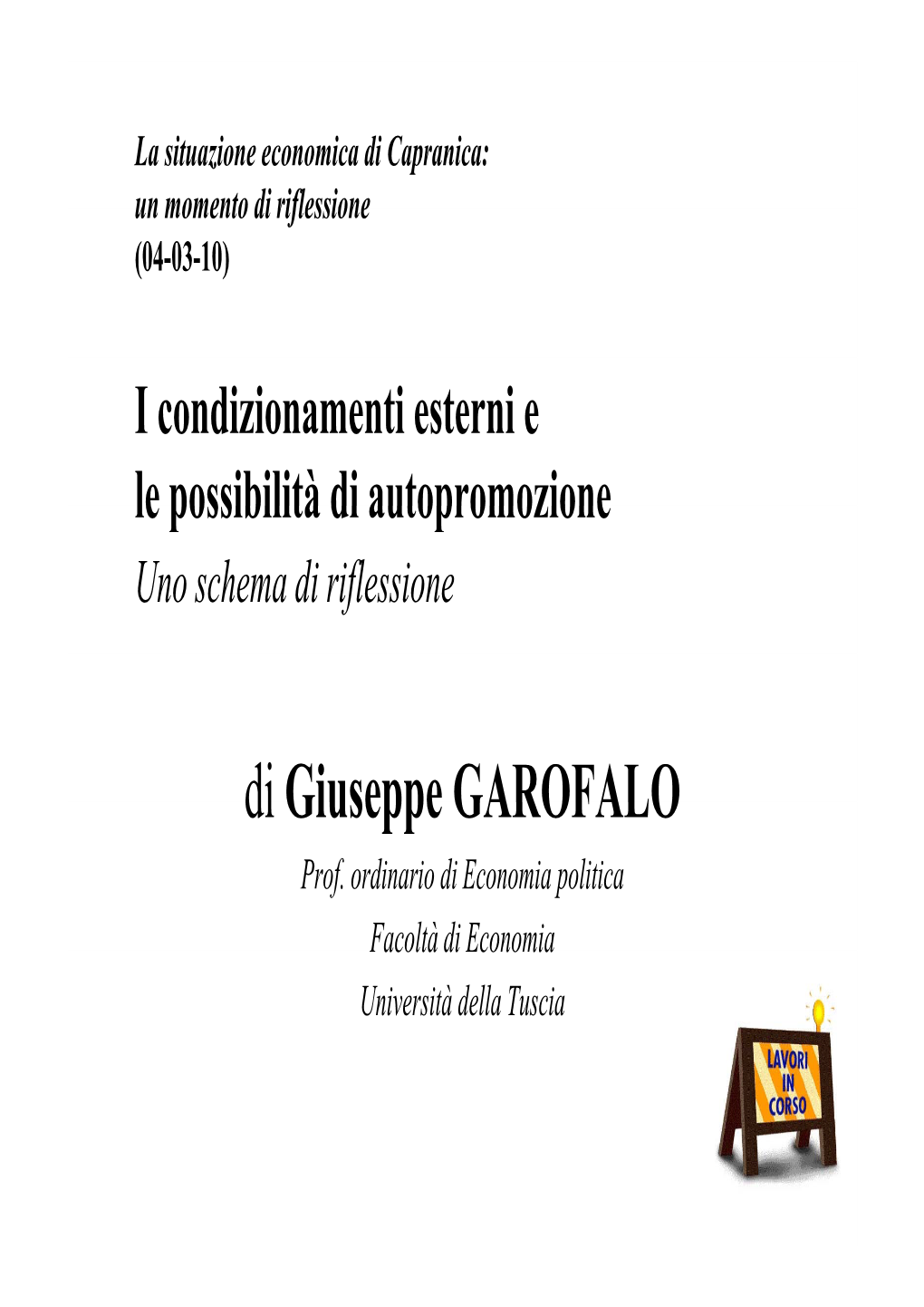 Giuseppe GAROFALO Prof