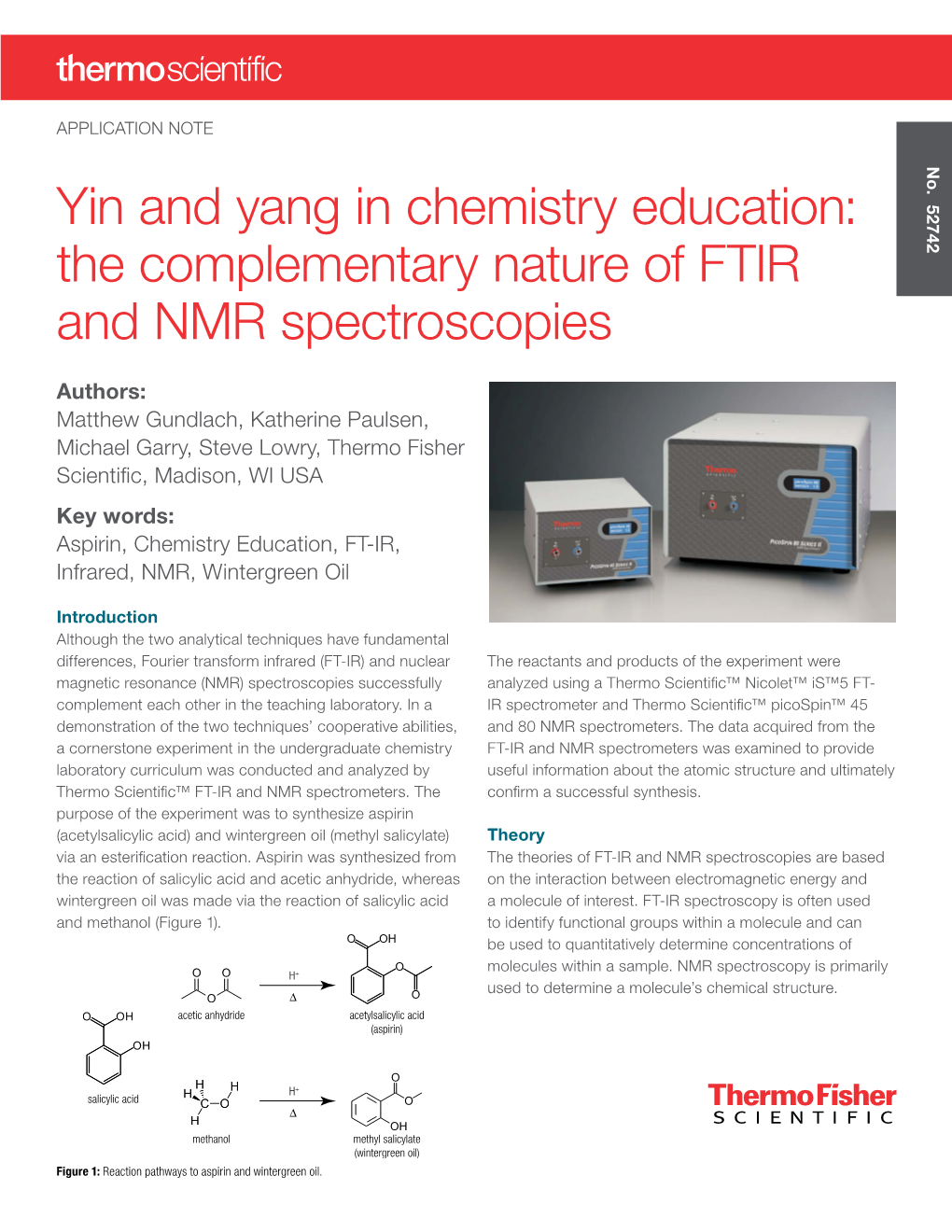 The Complementary Nature of FTIR and NMR Spectroscopies