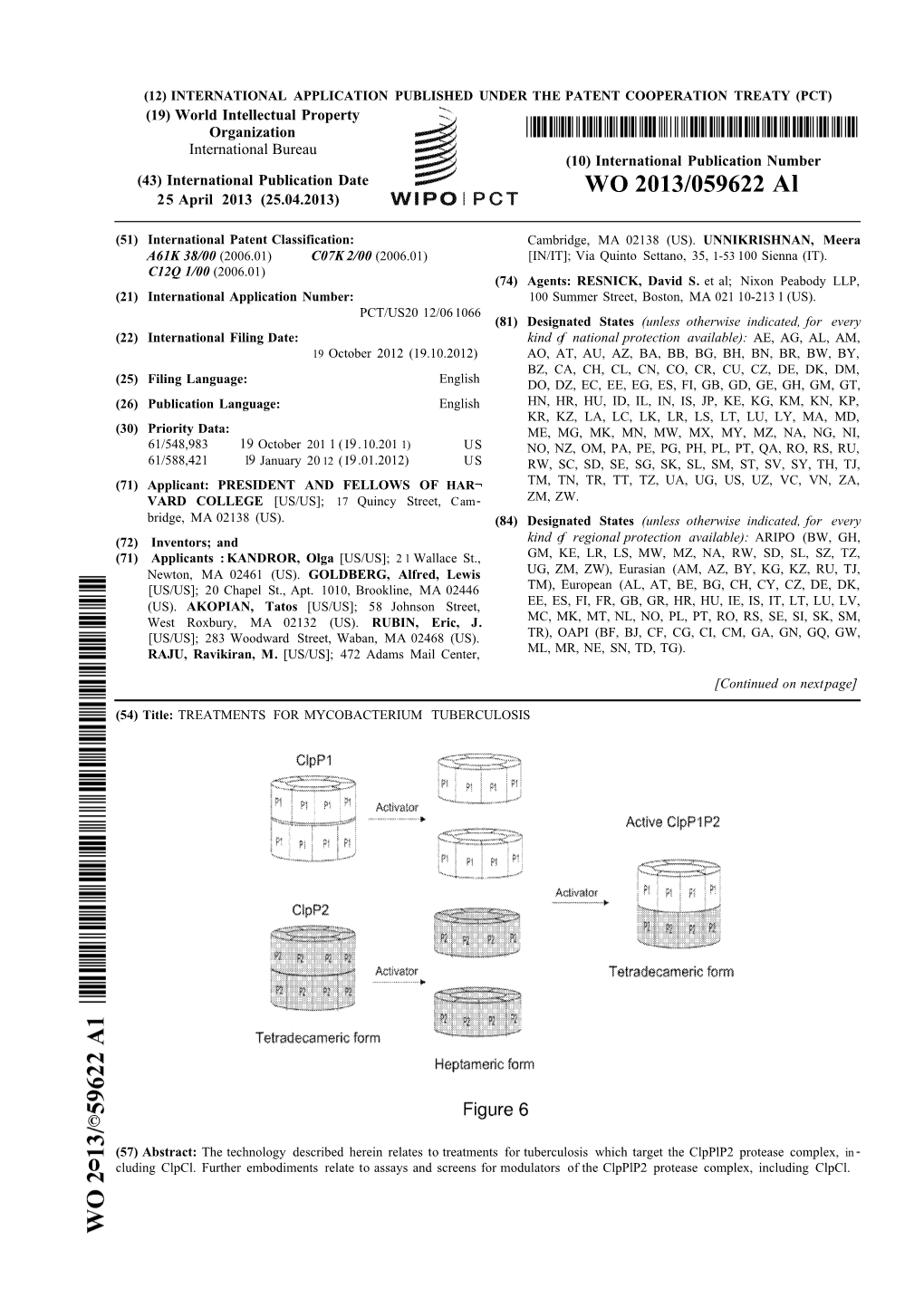 WO 2013/059622 Al 25 April 2013 (25.04.2013)