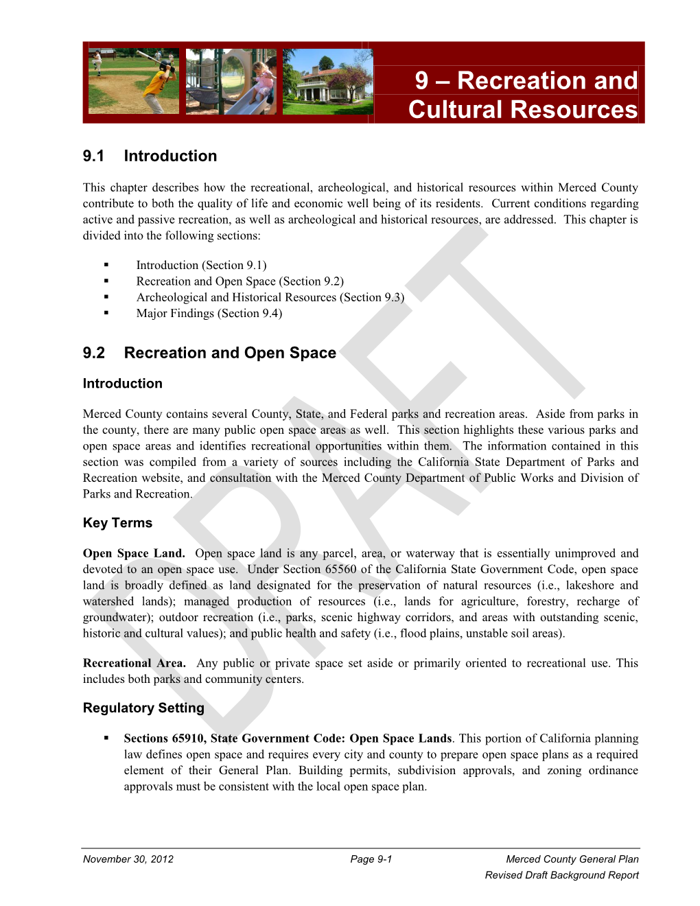 9 – Recreation and Cultural Resources