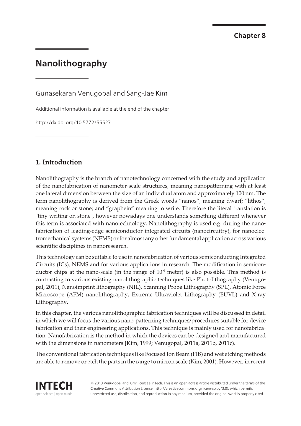 Nanolithography