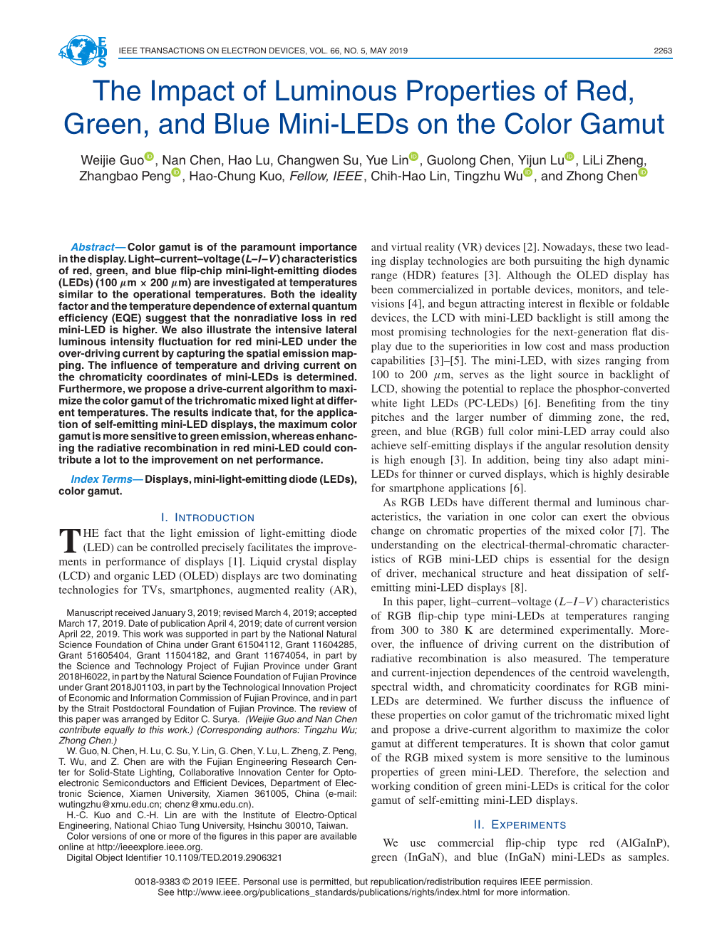 The Impact of Luminous Properties of Red, Green, and Blue Mini-Leds on the Color Gamut