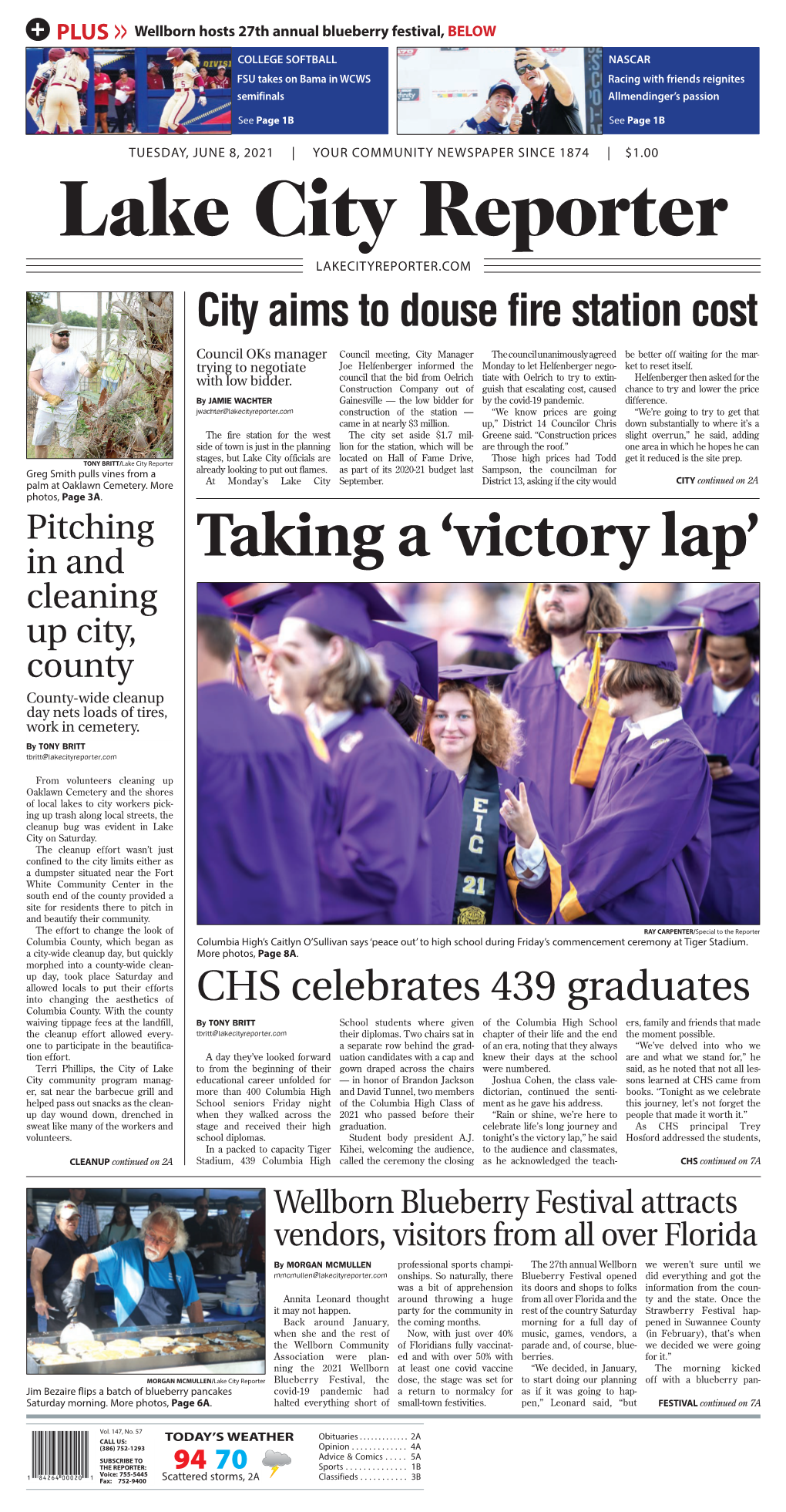 Victory Lap’ Cleaning up City, County County-Wide Cleanup Day Nets Loads of Tires, Work in Cemetery