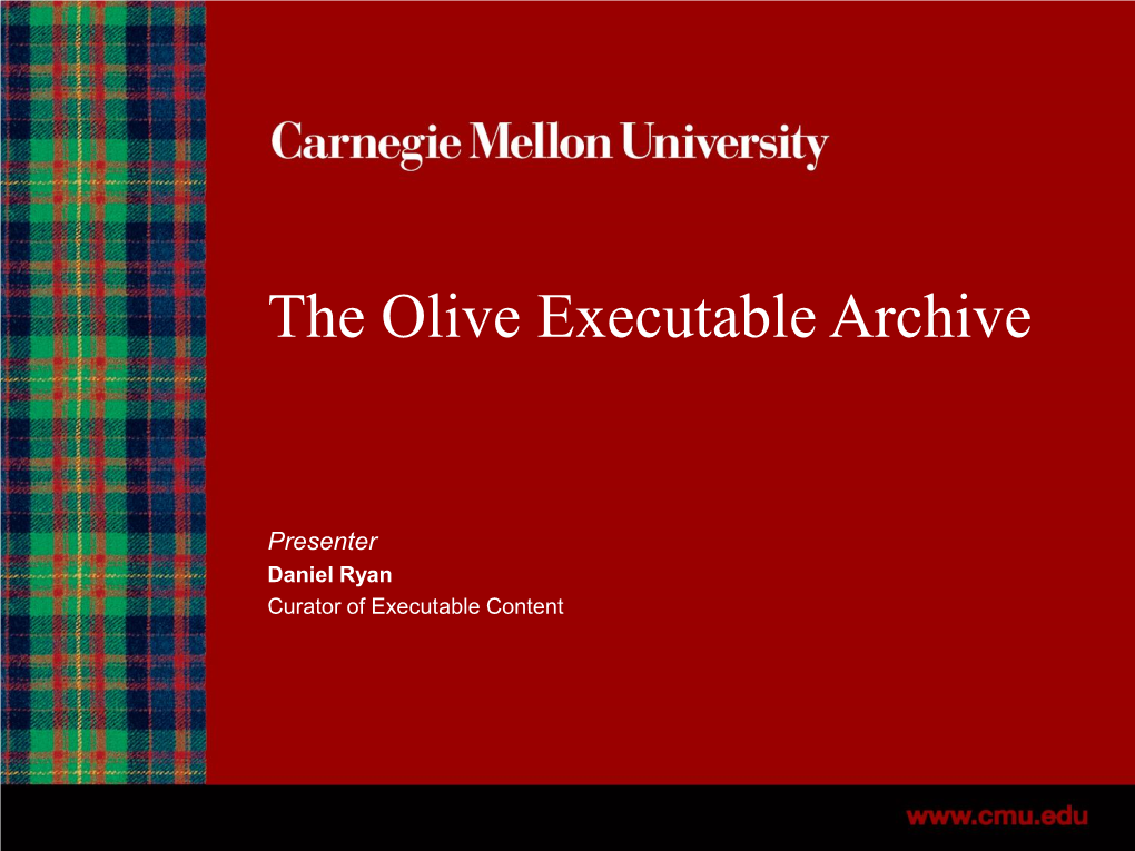 The Olive Executable Archive