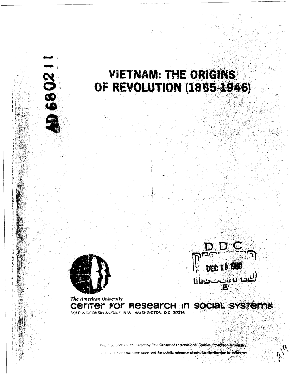 Vietnam: the Origins of Revolution (1885-1946)