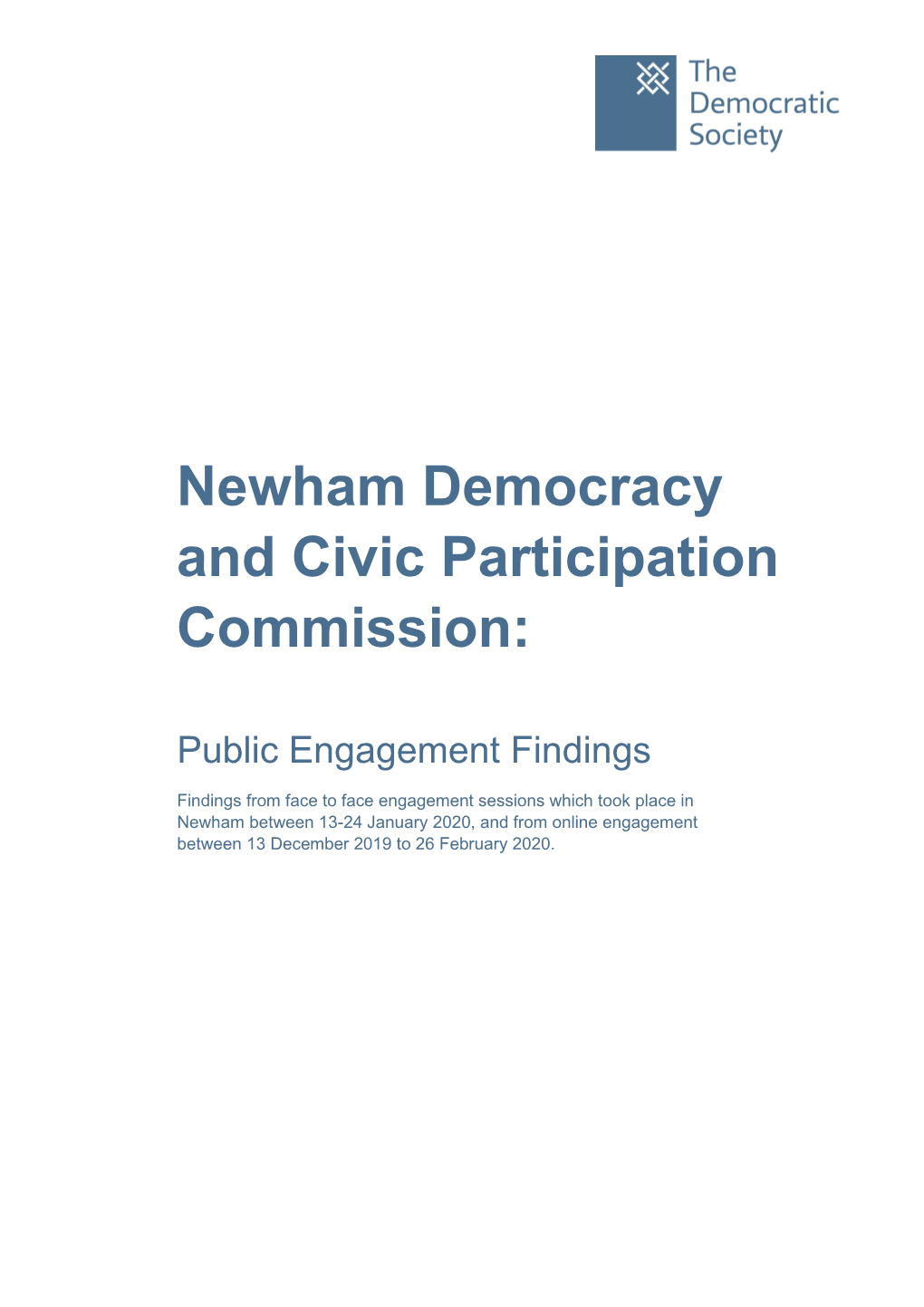 Newham Democracy and Civic Participation Commission