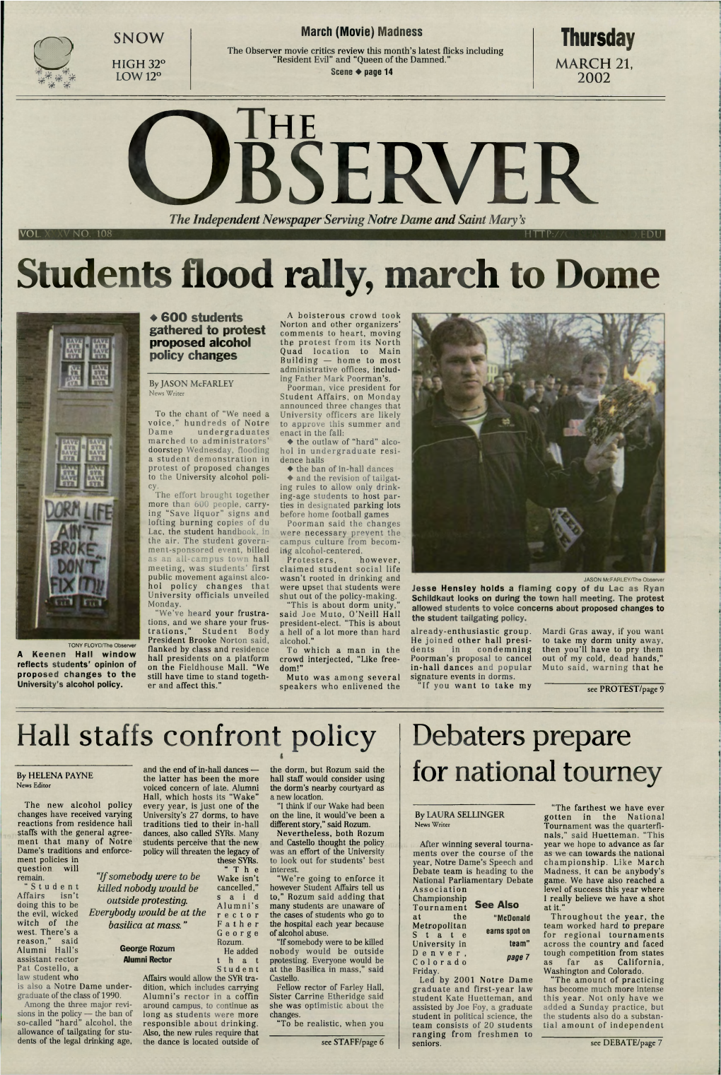 Students Flood Rally, March to Dome