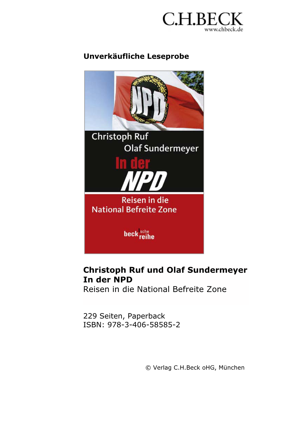Christoph Ruf Und Olaf Sundermeyer in Der NPD Reisen in Die National Befreite Zone