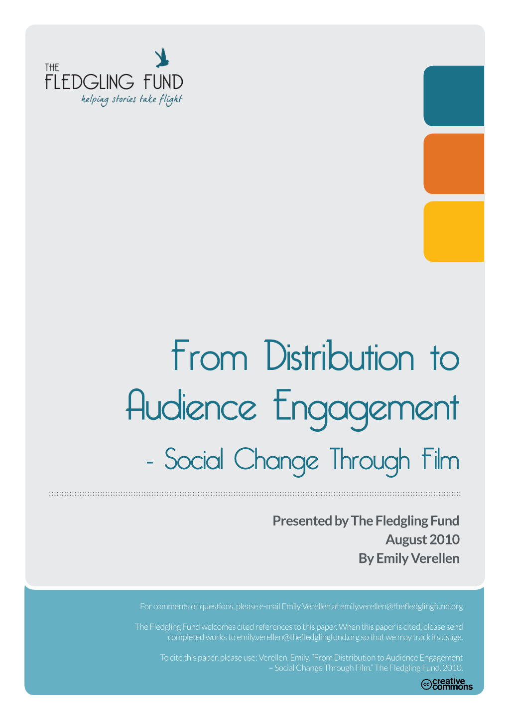 From Distribution to Audience Engagement - Social Change Through Film