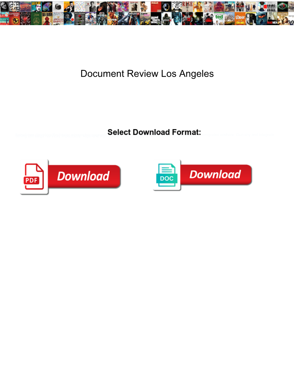 Document Review Los Angeles