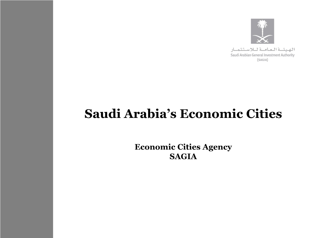 Saudi Arabia's Economic Cities