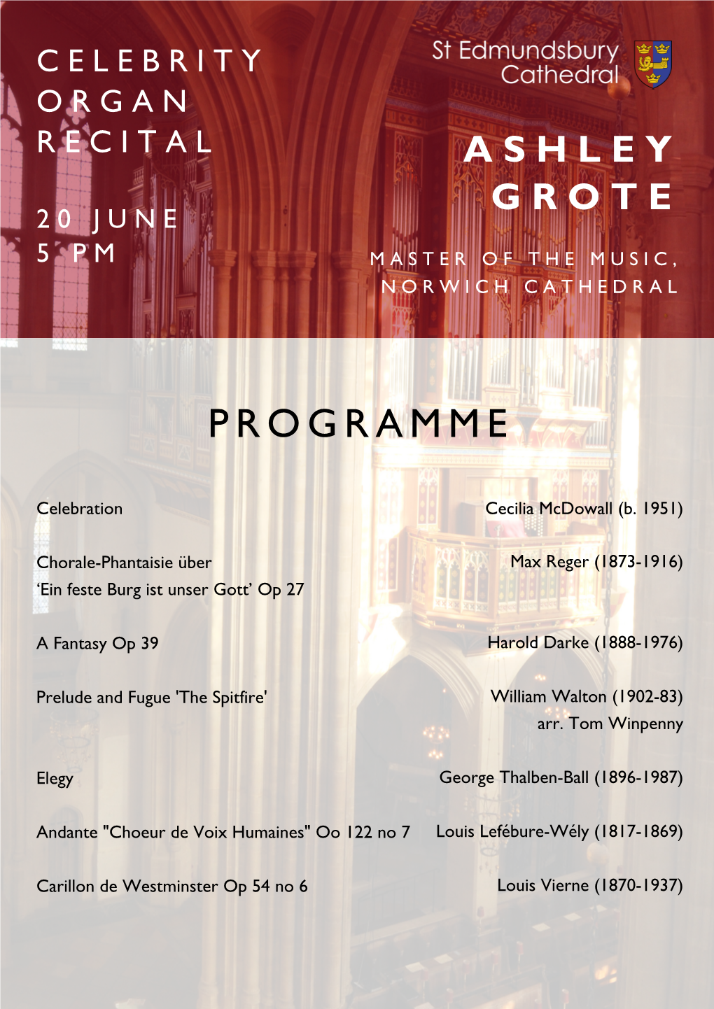 Organ Recital Programme