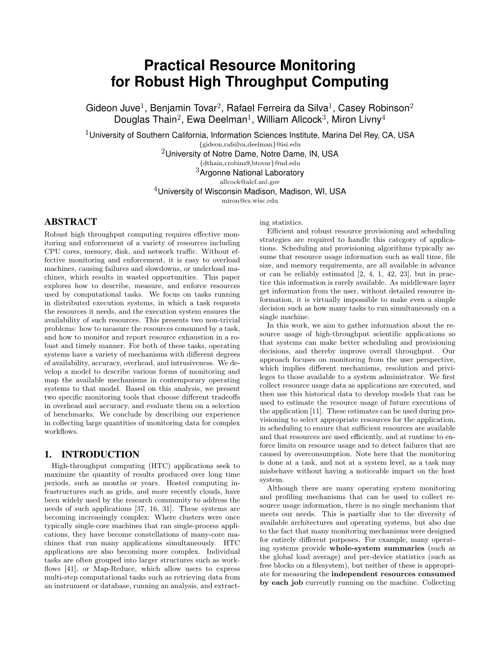 Practical Resource Monitoring for Robust High Throughput Computing