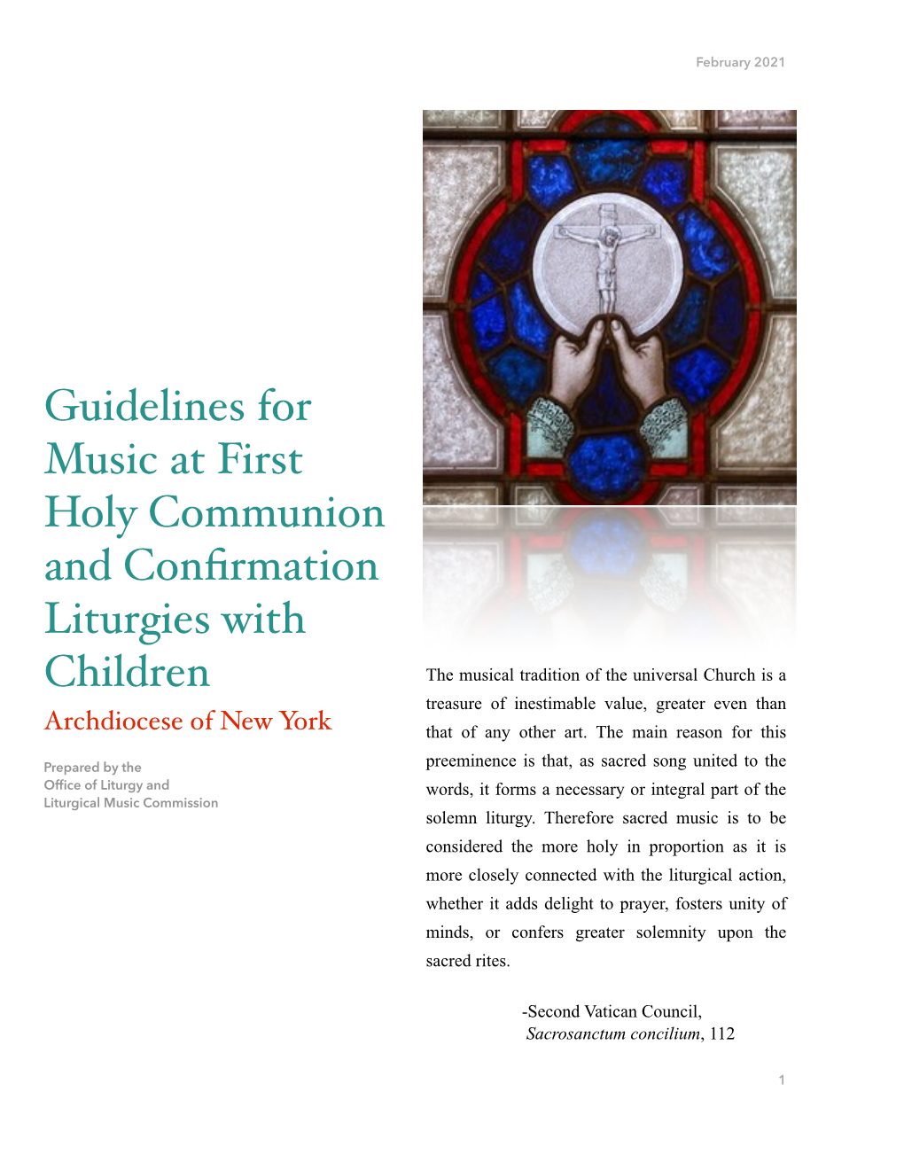 Guidelines for Music at First Communion An