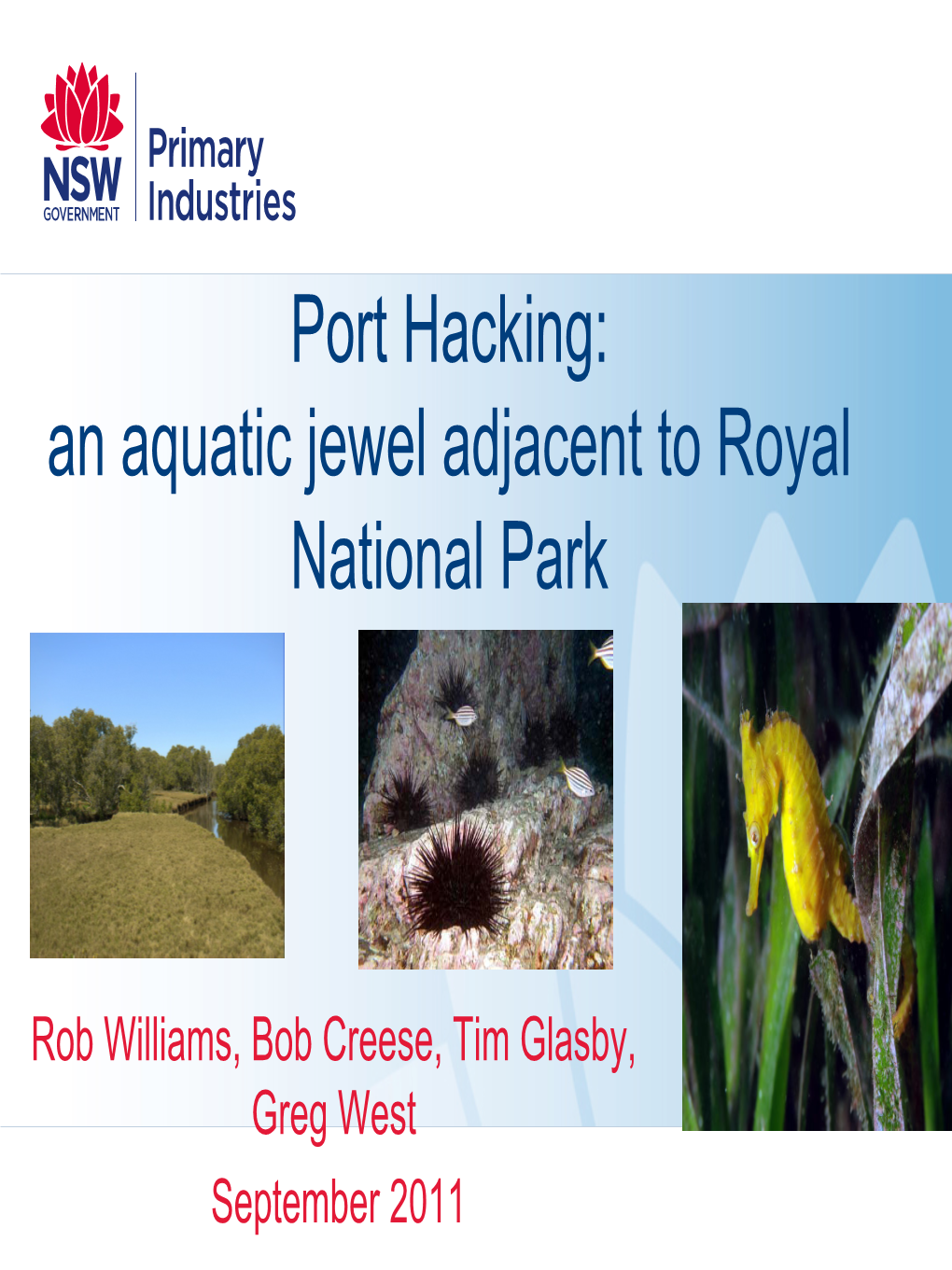 Port Hacking: an Aquatic Jewel Adjacent to Royal National Park