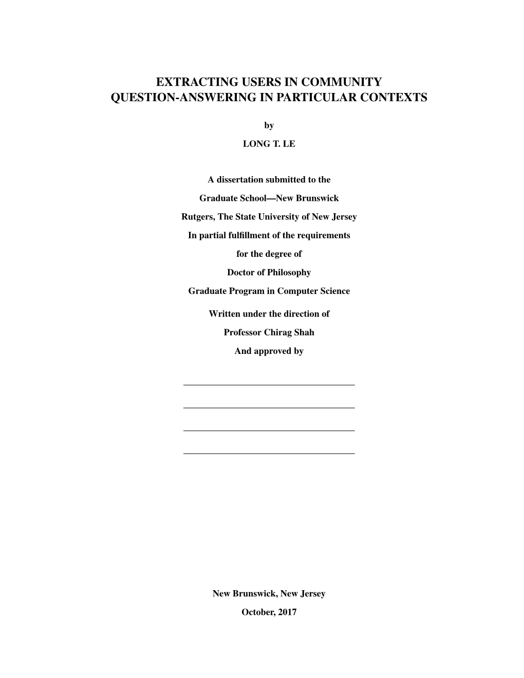 Extracting Users in Community Question-Answering in Particular Contexts