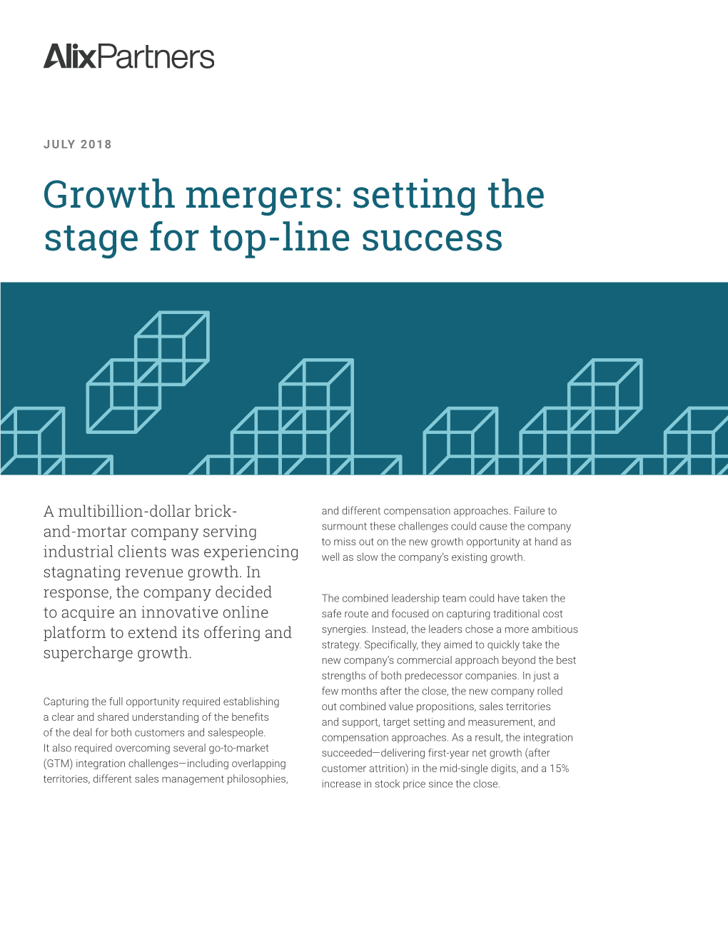 Growth Mergers: Setting the Stage for Top-Line Success