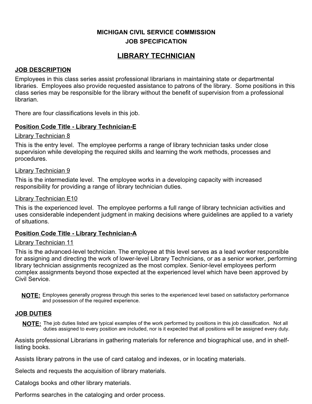 Library Technician