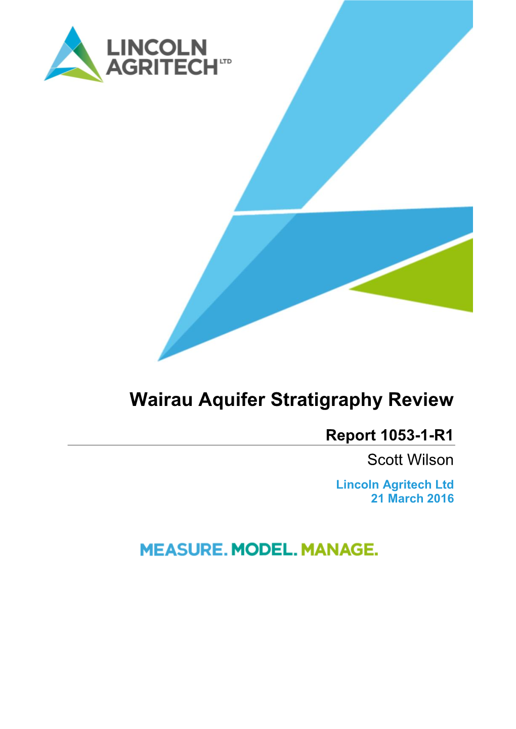 Wairau Aquifer Stratigraphy Review