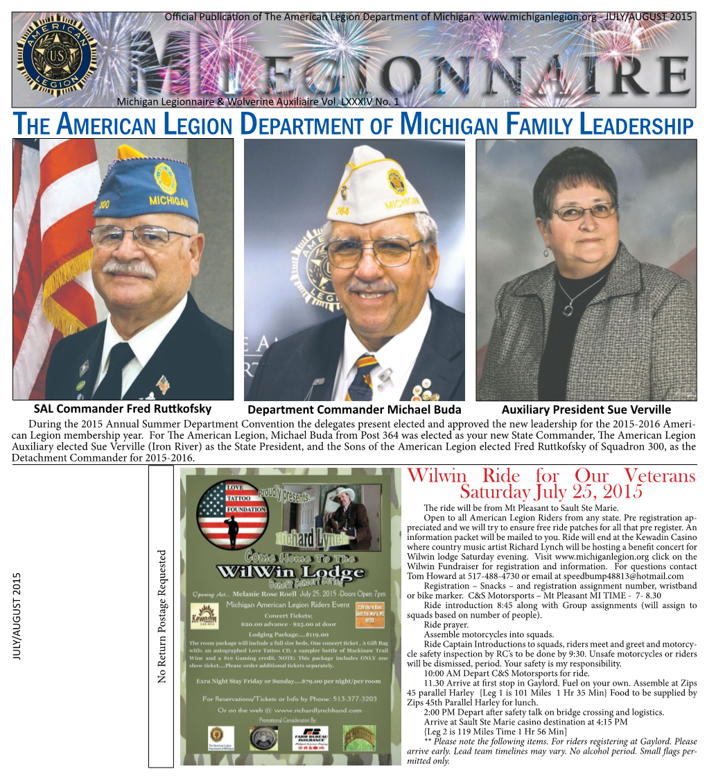 The American Legion Department of Michigan Family Leadership