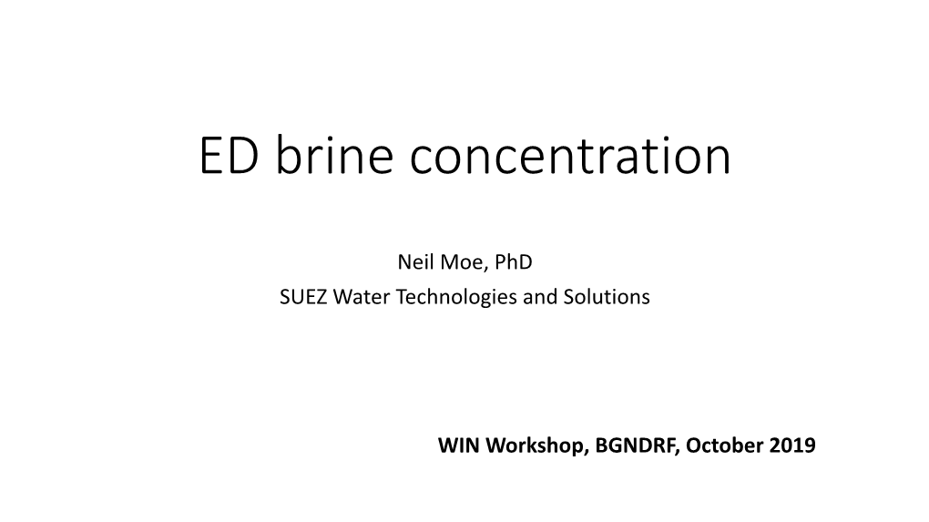 ED Brine Concentration