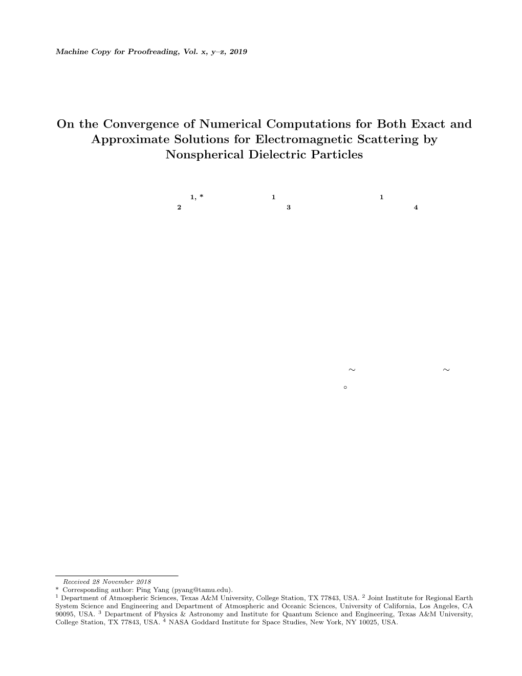 On the Convergence of Numerical Computations for Both Exact and Approximate Solutions for Electromagnetic Scattering by Nonspherical Dielectric Particles