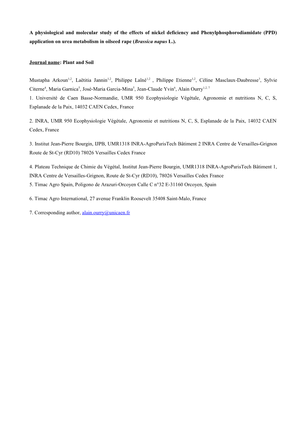 Supplemental Data : Nucleotidic Alignment Between Sequences Obtained by Sequencing of Q-PCR