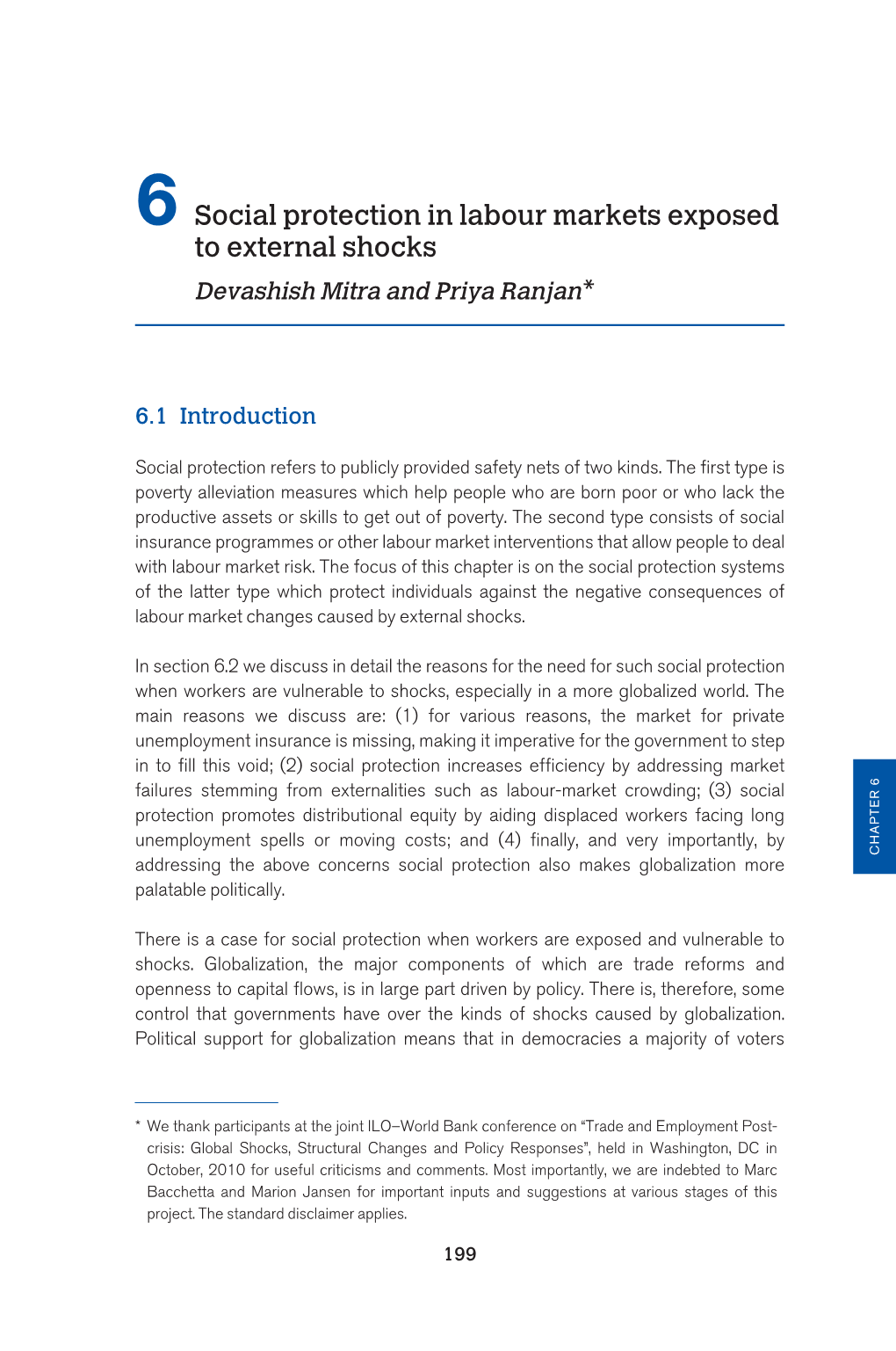 Social Protection in Labour Markets Exposed to External Shocks 201