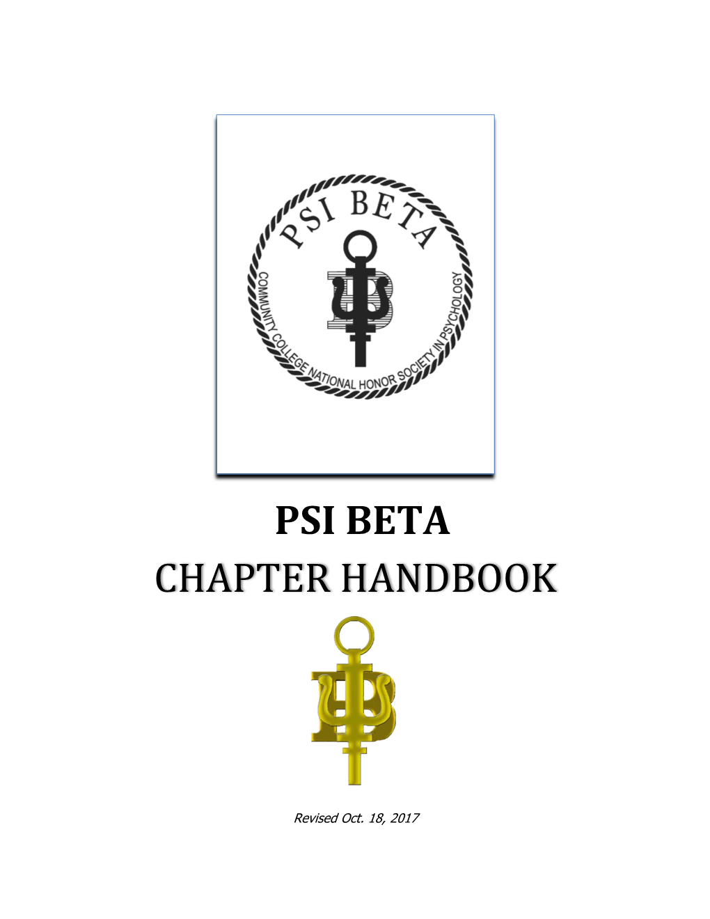 Chapter Handbook Psi Beta