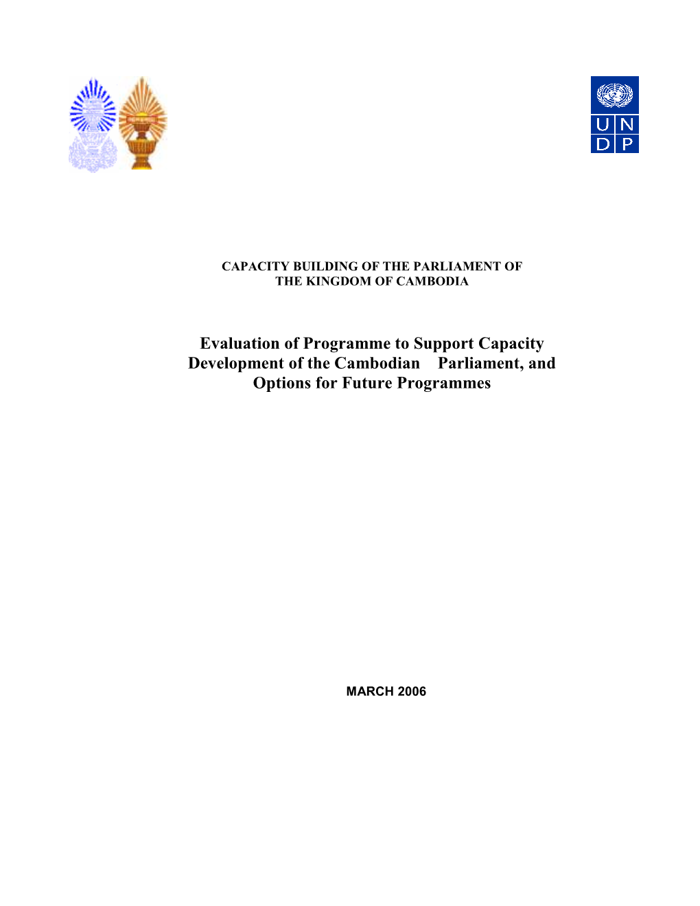 Parliament Final Evaluation Report 2006.Pdf