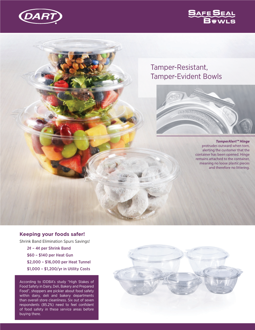 Tamper-Resistant, Tamper-Evident Bowls